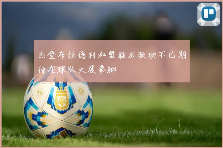 杰登布拉德利加盟猛龙激动不已期待在球队大展拳脚